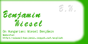 benjamin wiesel business card